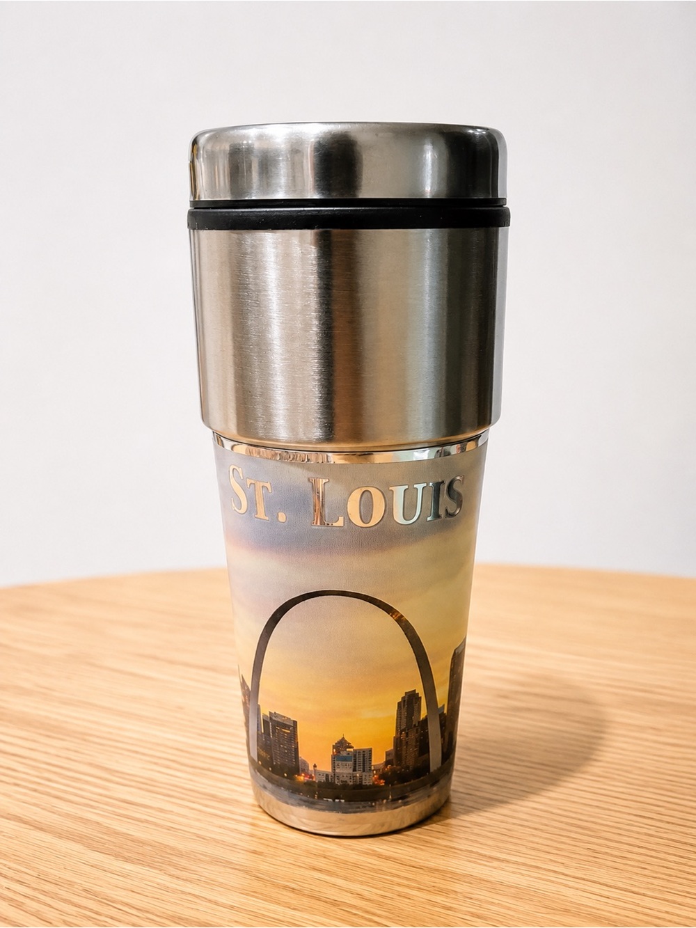 Vintage Stainless Steel Travel Mug - Silver